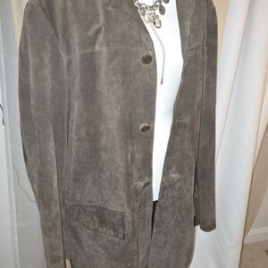 Calvin Klein Brown Suede Blazer